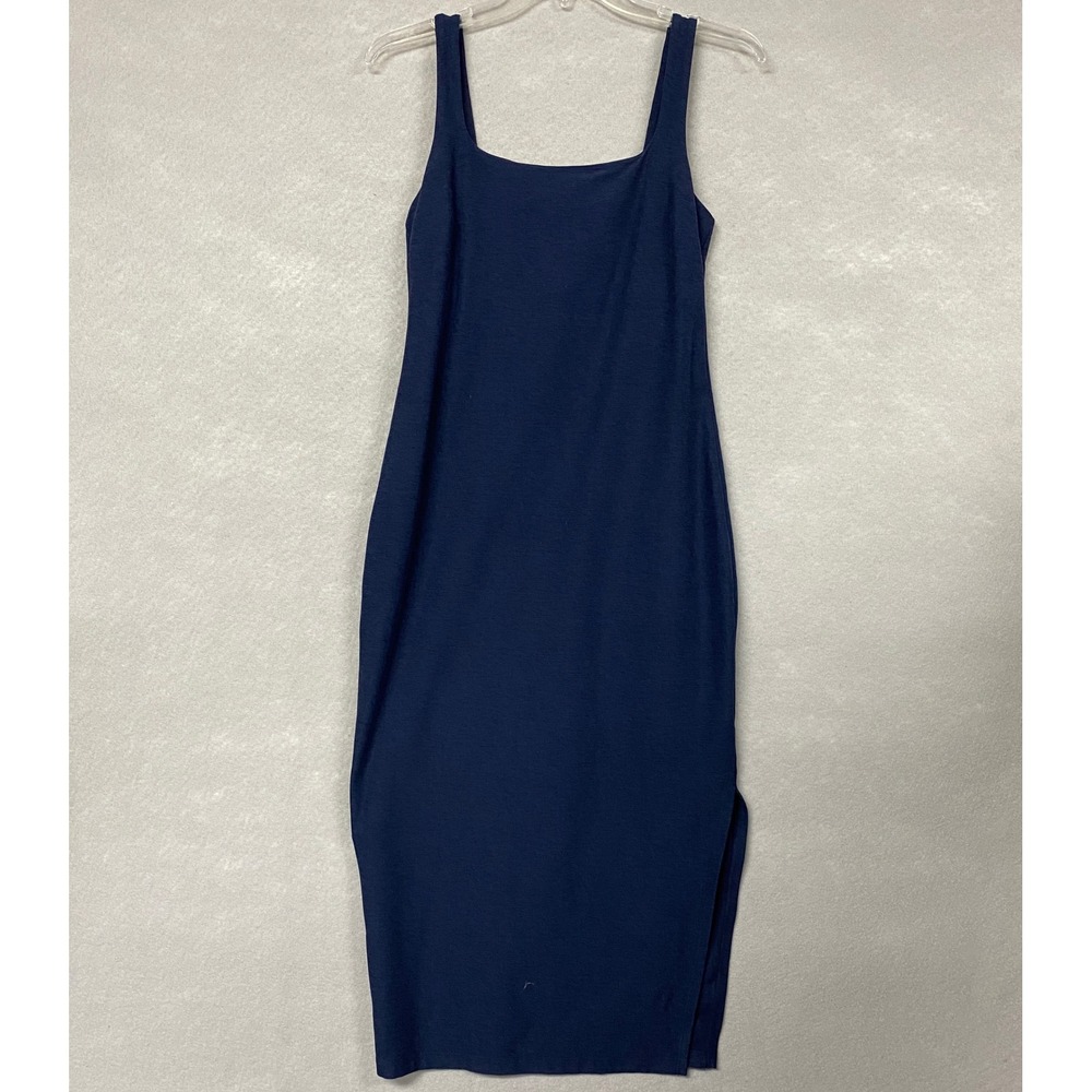 Beyond Yoga Dress Women's M Blue Sleeveless Square Neck Midi Casual Activewear